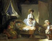 Jean Honore Fragonard La Visite a la nourrice France oil painting artist